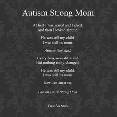 Autism Quotes For Mothers Autism mom. pinned by pinner
