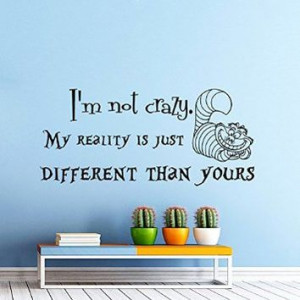 ... Cheshire Cat Sayings Quote Smile Cat Kids Boys Girls Nursery Baby Room