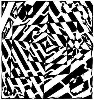 Hallucamazenic Maze-A-Delic - Ink On Paper, Winter 2006, by Y. Frimer