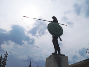 Statue Of King Leonidas At Thermopylae Graphic