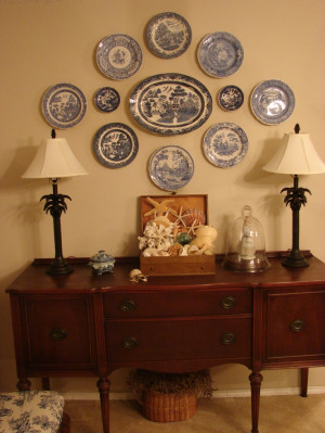 ... Dining Room, Blue Willow Decor, Plates Wall, Formal Dining Room, Blue