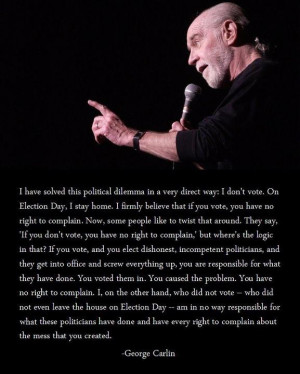 George carlin on election day