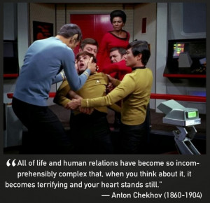Pictures of Pavel Chekov with quotes by Anton Chekhov