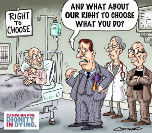 Denying Others the Right to Die (cartoon)