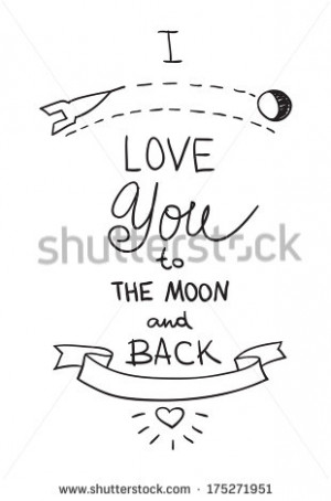 Hand drawn quotation about love - stock vector