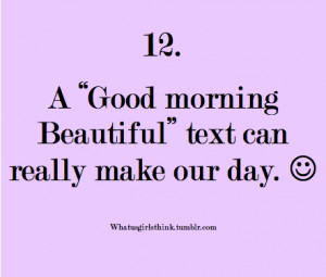 Good Morning Beautiful Texts Tumblr