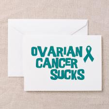 Ovarian Cancer Sucks Ribbon Greeting Cards (Pk of for