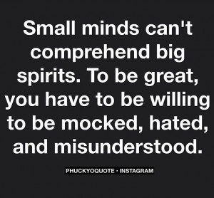 Small minds.