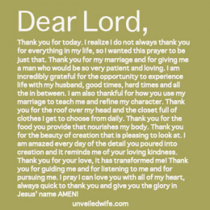 Quotes About Being Thankful For Your Husband ~ A Wife's Prayer For Her ...