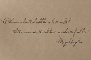 Maya Angelou A Woman's Heart Wall Decals