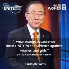 Ban Ki-moon explains why he wears orange on November 25 ...