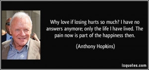 Why Love Losing Hurts Much
