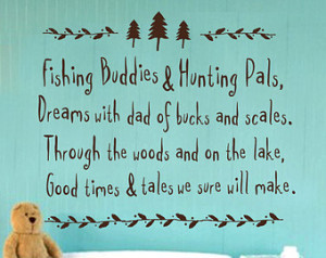 Decals Nursery Hunting Fishing Deer Baby - Children's Room - Fishing ...
