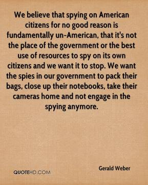 ... for no good reason is fundamentally un american that it s not the