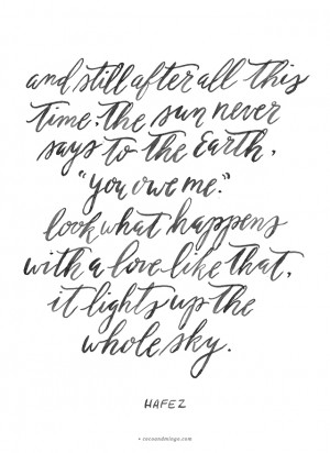 Hafez quote, inspirational