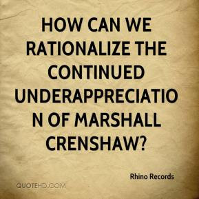 Rhino Records - How can we rationalize the continued underappreciation ...