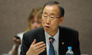 The UN secretary general Ban Ki-moon has called on leaders, business ...