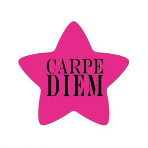 Carpe Diem Seize the Day Latin Quote Happiness Star Sticker