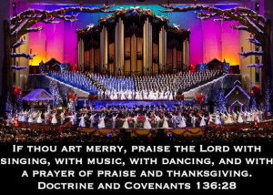 thou art merry, praise the Lord with singing, with music, with dancing ...