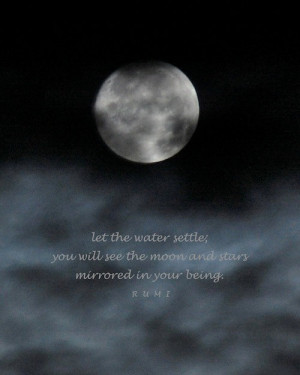 Rumi, moon and stars quotation, photo quote, 4 x 6 inches night sky ...