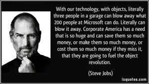 can blow it away. Corporate America has a need that is so huge ...