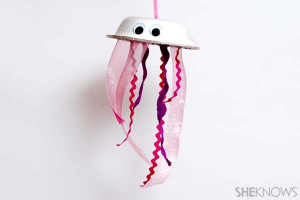 Recycled Paper Bowl Jellyfish Craft for Kids