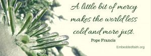 Pope Francis Facebook Cover - a little bit of mercy makes the world ...