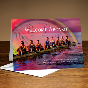 Welcome Aboard Rowing 25-Pack Greeting Cards