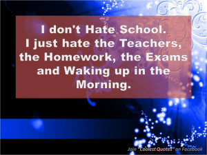 Don Hate School But There...