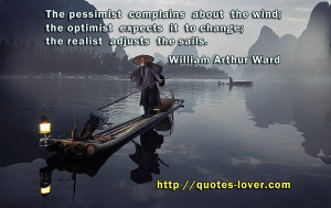 ... realist adjusts the sails.