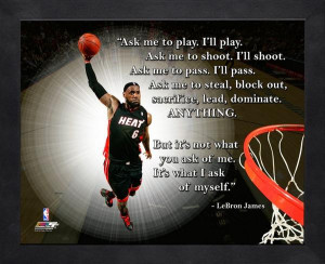 Miami Heat LeBron James NBA Framed Pro Quote