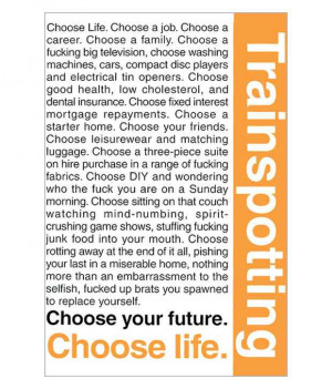 Sorry! Posterboy Multicolour Trainspotting Quotes Poster is sold out.