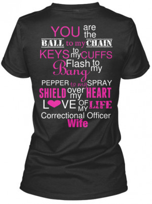 Correctional Officer Wife Saying Cute Black And Pink Women's Relaxed ...