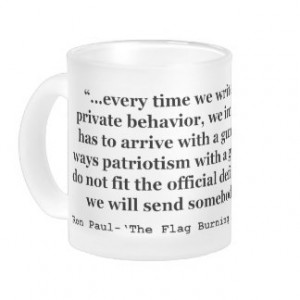 ... Control Private Behavior Quote Ron Paul 10 Oz Frosted Glass Coffee Mug