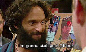 angry jason mantzoukas rafi reactions stab angry jason mantzoukas rafi ...