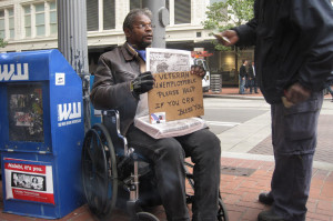 homeless veteran in Portland.
