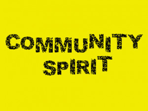 Community Spirit Cartoon