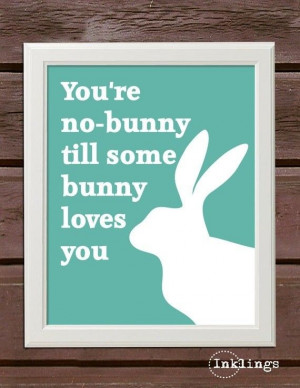 Cute Easter Bunny Poster, Easter Quotes, Hand Painted #2014 #easter # ...
