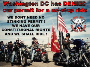 Why am I not surprised that the 2 Million Bikers permit for a non-stop ...