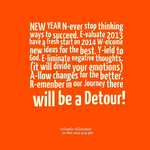 to succeed evaluate 2013 have a fresh start on 2014 welcome new ideas ...
