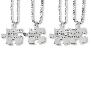 ... the Missing Piece To My Puzzle, Inspirational Quote Necklace Jewelry