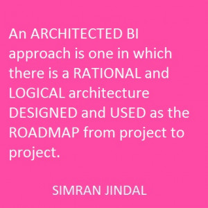 An ARCHITECTED BI approach is one in which there is a RATIONAL and ...