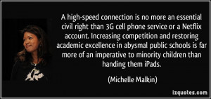 connection is no more an essential civil right than 3G cell phone ...