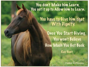 ray hunt was a true horseman feel of feel for feel together