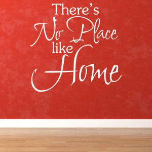 There's No Place Like Home Vinyl Wall Sticker Quote 56.5 x 55cm QU047 ...