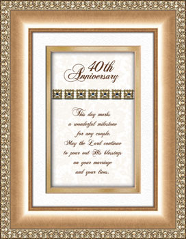 ... 40th Wedding Anniversary Gift Framed Verse Picture Print Heartfelt