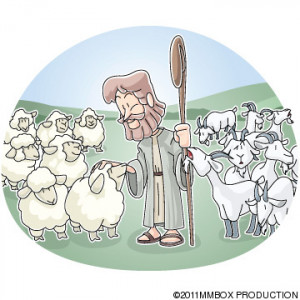 Today's Christian clip art: The Sheep and the Goats