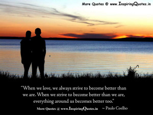 Great Love Quotes by Paulo Coelho – Love Inspirational Sayings