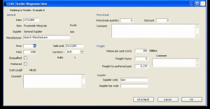 Once you have added the items, double-click quote lines to display the ...