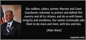 Our soldiers, sailors, airmen, Marines and Coast Guardsmen volunteer ...